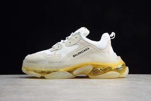 Triple S Sneaker Dadshoe White/Black/Gold 11