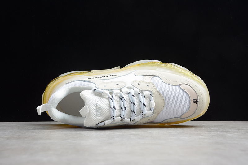 Triple S Sneaker Dadshoe White/Black/Gold 17