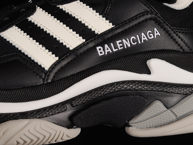 Adidas x Balenciaga Triple S Sneakers Black/Black/White 9