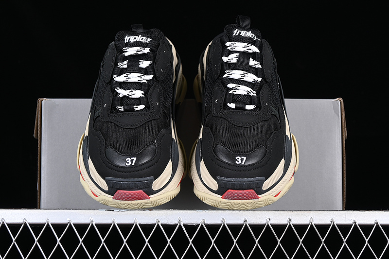 Balenciaga Triple S Black/White/Red 7