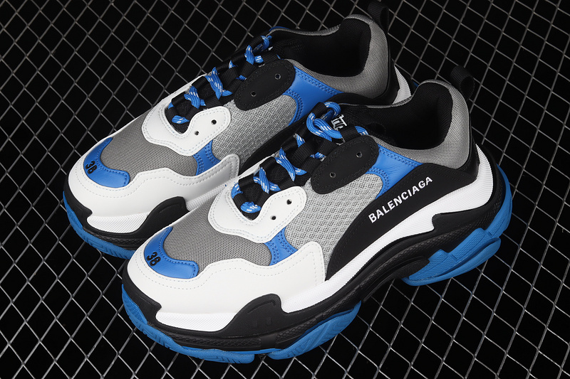 Zg Balenciaga Triple S Sneakers Black/Grey/White-Blue 29