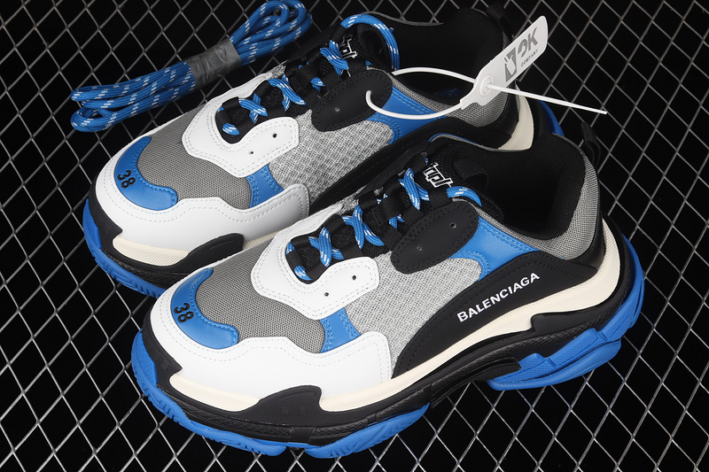 Balenciaga Triple S Sneakers Light Grey/Black/Dark Blue 9