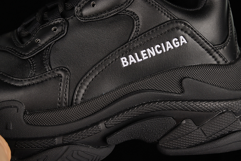 Zg Balenciaga Triple S Sneakers Black/Black/White 3