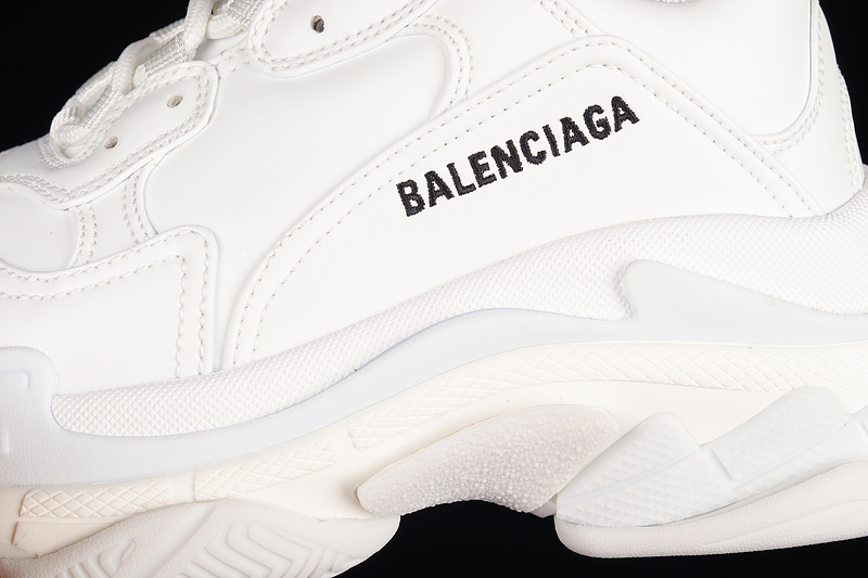 Zg Balenciaga Triple S Sneakers White/White/Black 5