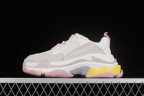 Balenciaga Triple S Sneakers White/Light Grey/Pink/Yellow 3