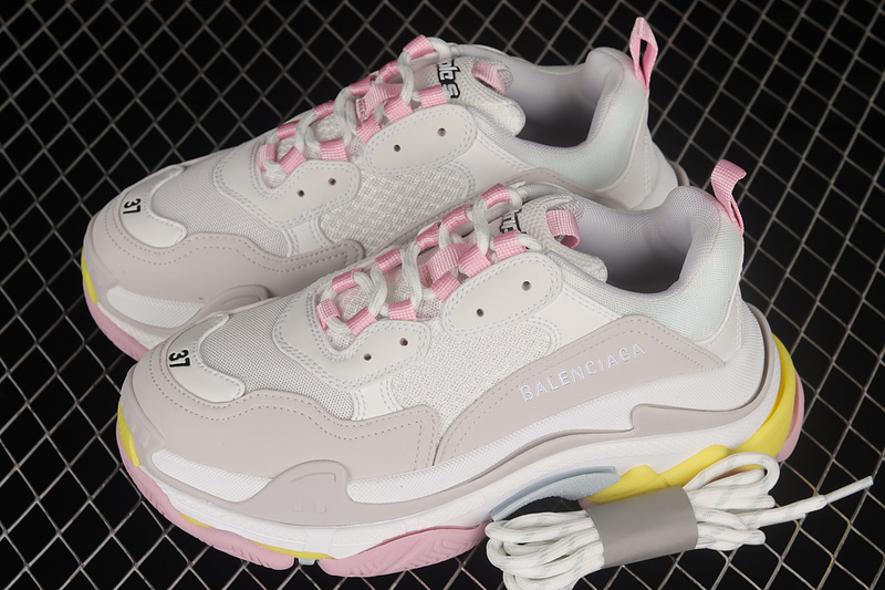 Balenciaga Triple S Sneakers White/Light Grey/Pink/Yellow 9