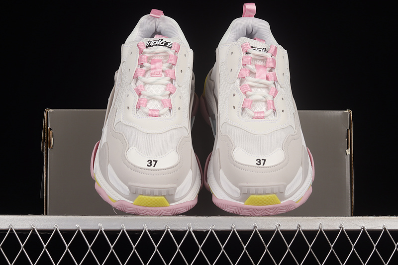 Balenciaga Triple S Sneakers White/Light Grey/Pink/Yellow 15