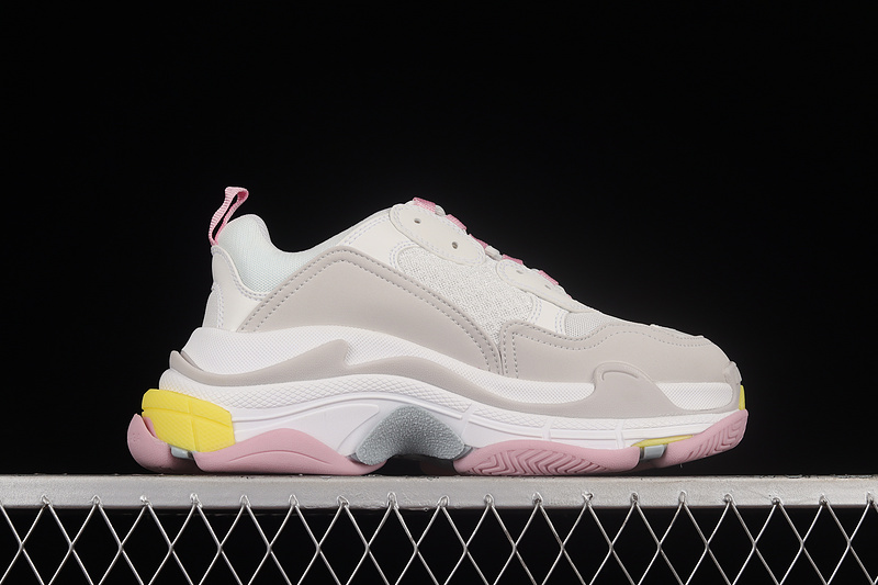 Balenciaga Triple S Sneakers White/Light Grey/Pink/Yellow 27