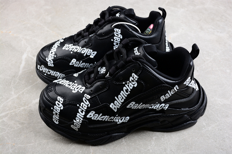 Balenciaga Triple S 3.0 Sneakers Black/Black/White 3