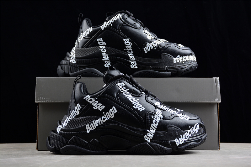 Balenciaga Triple S 3.0 Sneakers Black/Black/White 11