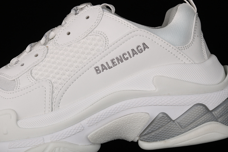 Zg Balenciaga Triple S Sneakers White/White/Light Grey 25