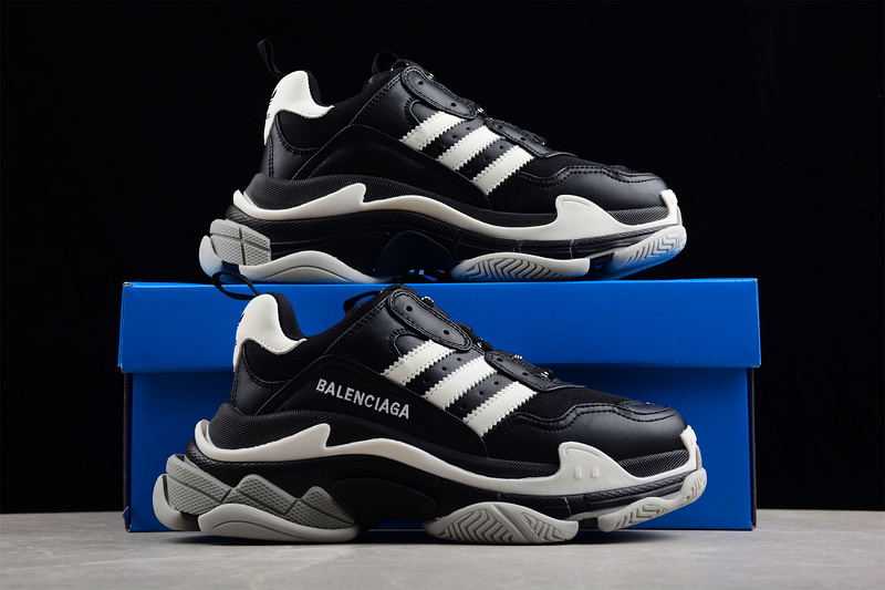 Balenciaga Triple S Sneakers X Ad Black/Black/White 17