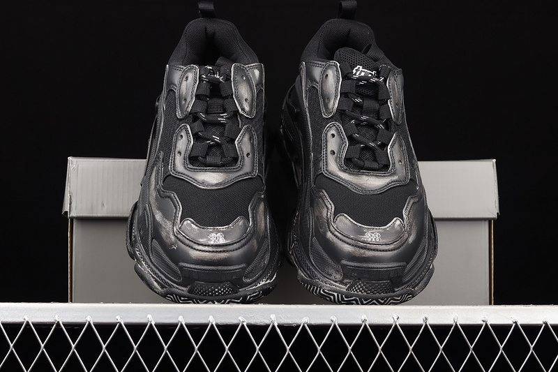 Zg Balenciaga Triple S Sneakers Black/Black/Black 23