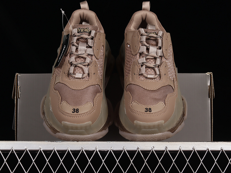 Zg Balenciaga Triple S 3.0 Sneakers Brown/Brown/Black 21