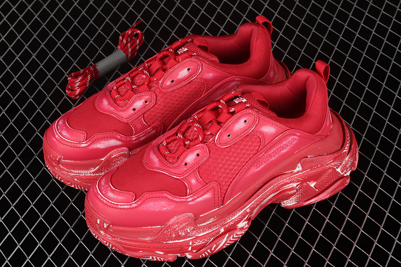 Zg Balenciaga Triple S Sneakers Red/Red/Red 13