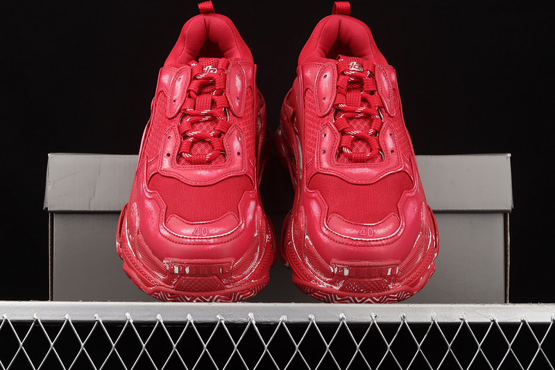 Zg Balenciaga Triple S Sneakers Red/Red/Red 27