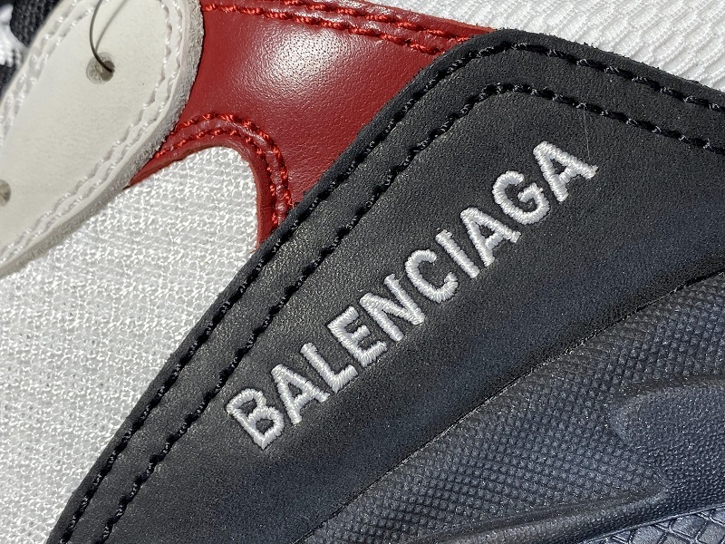 Pk Balenciaga 19Ss Triple-S Clear Sole Trainers Black/White/Red 13