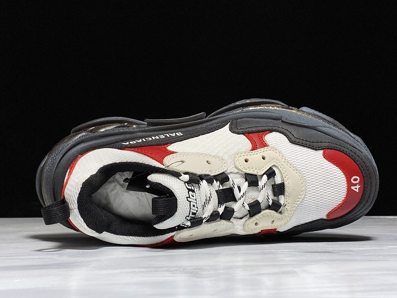 Pk Balenciaga 19Ss Triple-S Clear Sole Trainers Black/White/Red 33