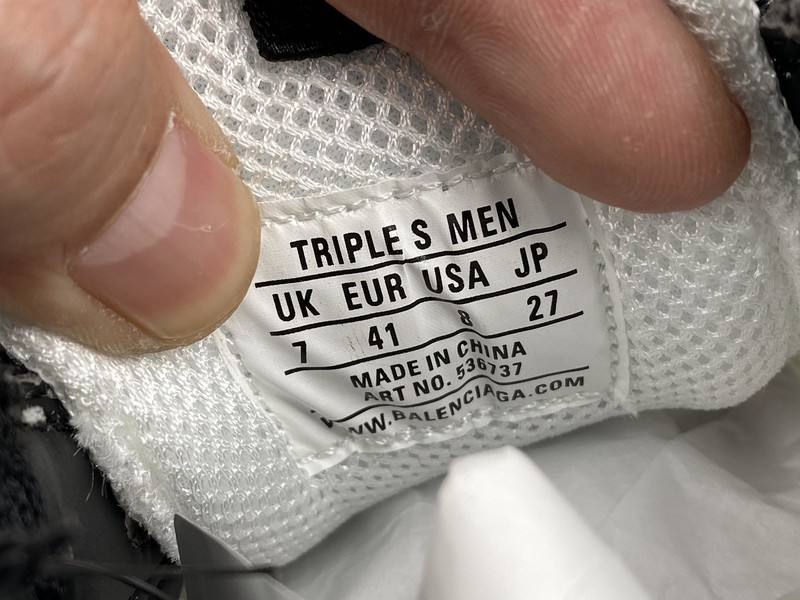 Zh 19Ss Triple-S Clear Sole Trainers Grey/White/White 19