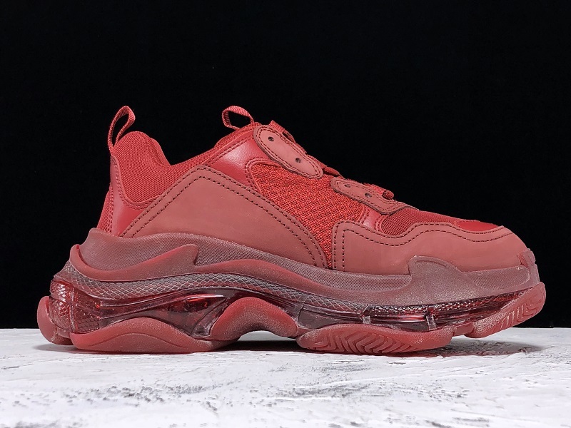 19Ss Triple-S Clear Sole Trainers Red/Red 15