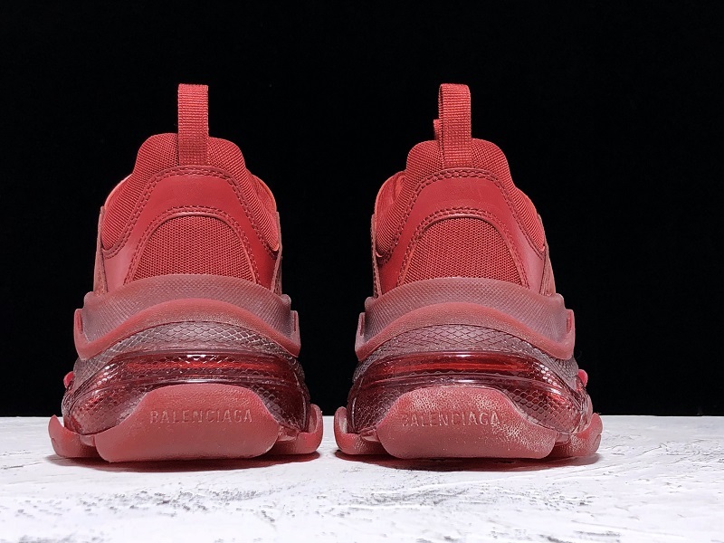 19Ss Triple-S Clear Sole Trainers Red/Red 35