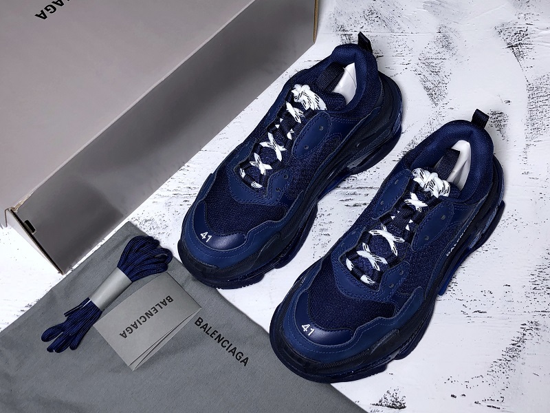 Plus Triple-S Clear Sole Trainers Navy Blue 13