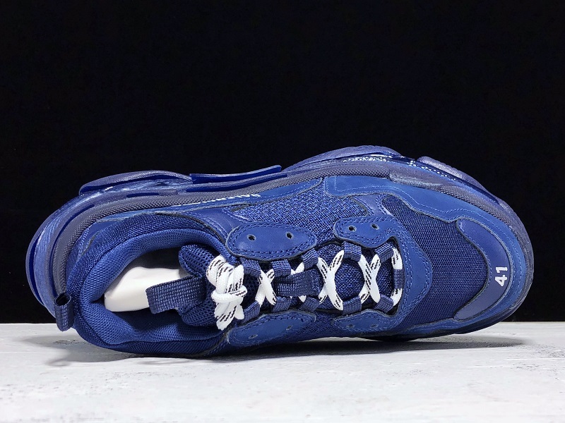 Plus Triple-S Clear Sole Trainers Navy Blue 19