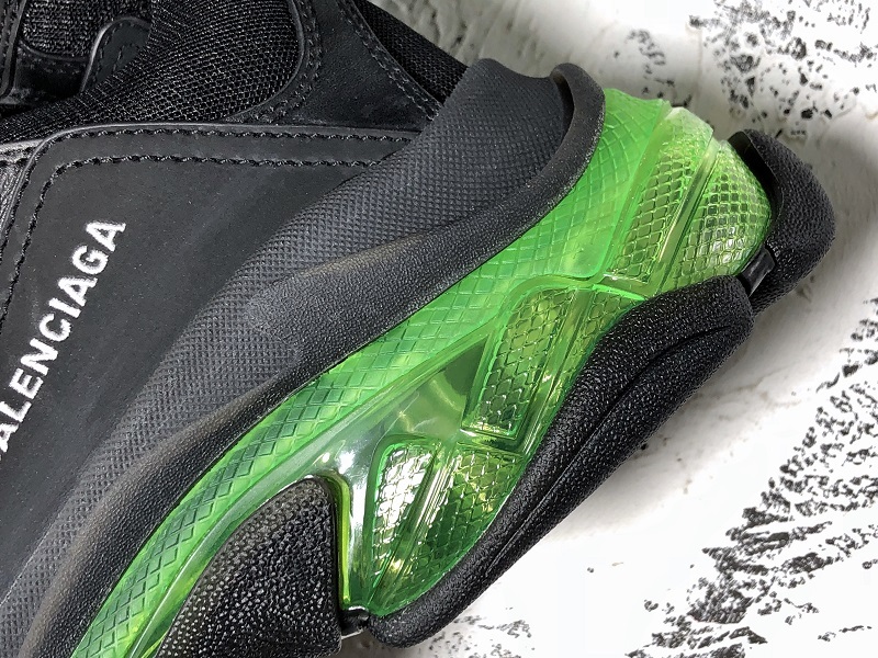 Pk Triple S Sneaker Dadshoe Black/Black/Green 3