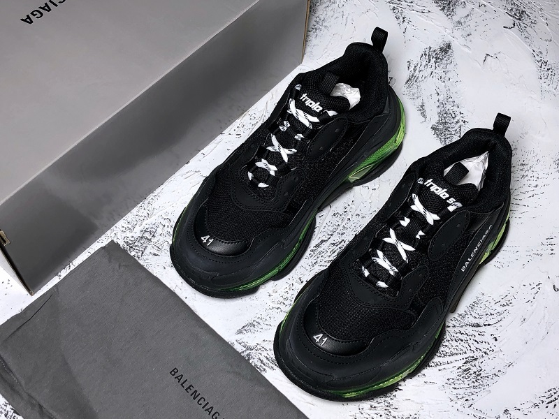 Pk Triple S Sneaker Dadshoe Black/Black/Green 31