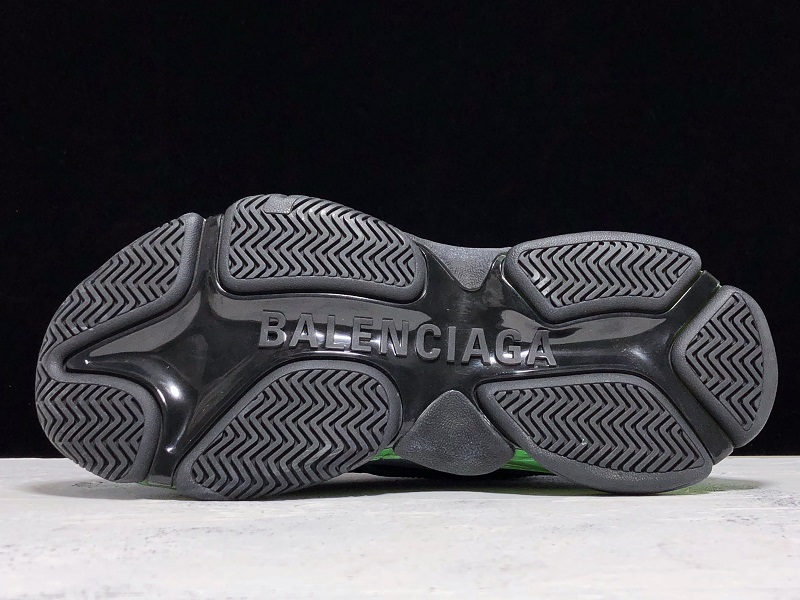 Plus Triple-S Clear Sole Trainers Black/Green 15