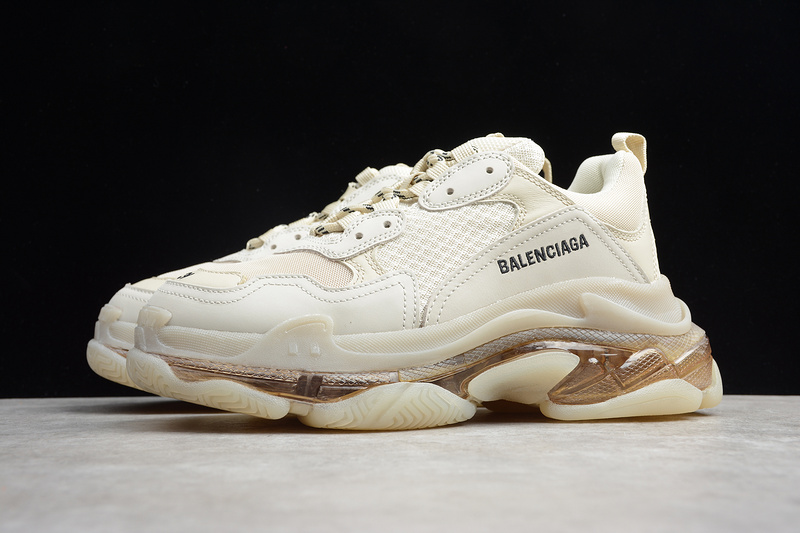 Triple S Sneaker Dadshoe Beige/White 3