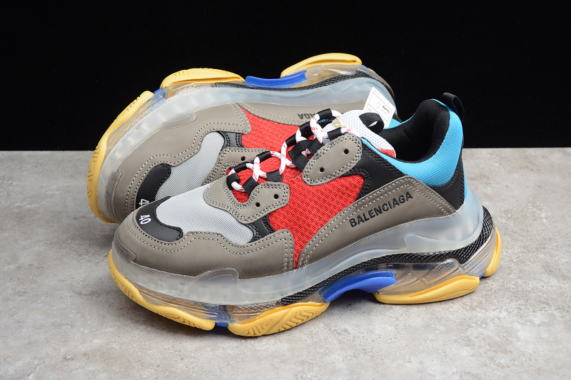 Triple S Sneaker Dadshoe Red/Yellow/Grey 11