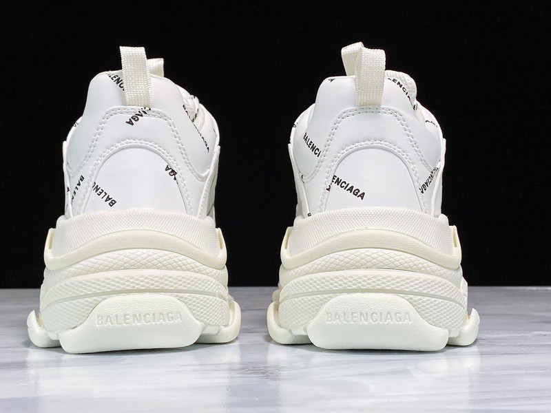 Plus Triple-S Clear Sole Trainers White/White/Black 15