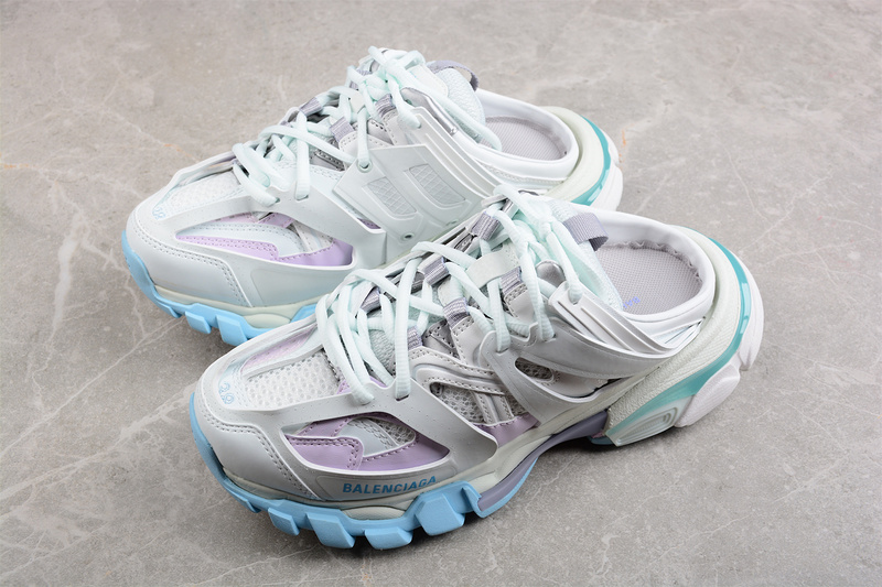 Balenciaga Tess S.Gomma Sneaker White/Sky Blue/Purple 11