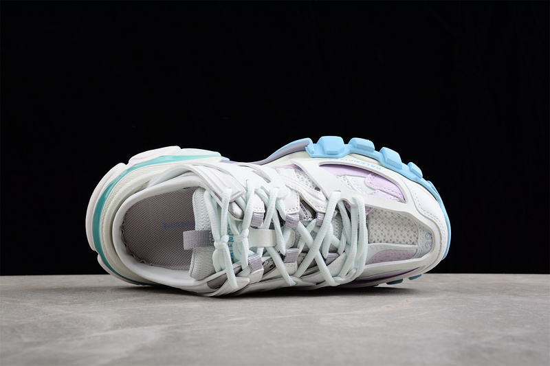 Balenciaga Tess S.Gomma Sneaker White/Sky Blue/Purple 13