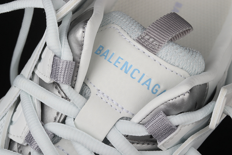 Balenciaga Track Mule White/White/Blue 9