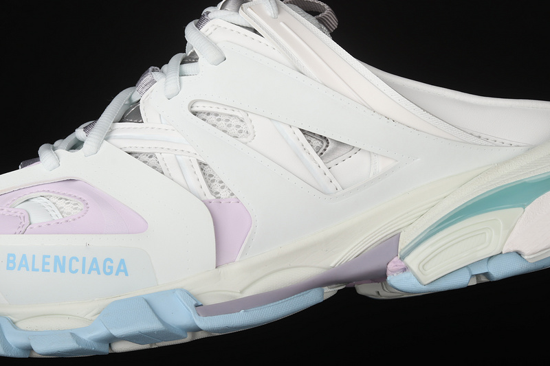 Balenciaga Track Mule White/White/Blue 11