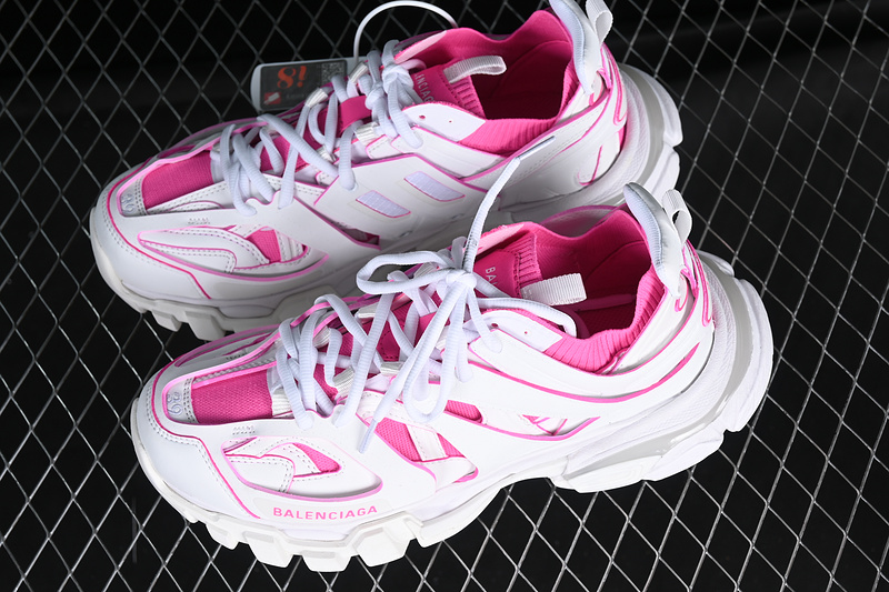 Balenciaga Track Sneaker Tess S.Gomma Res Bi Alv/Tis Eff Nubuk/Tis E White/Pink 3