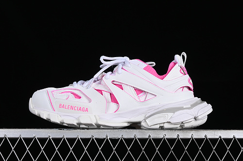 Balenciaga Track Sneaker Tess S.Gomma Res Bi Alv/Tis Eff Nubuk/Tis E White/Pink 9