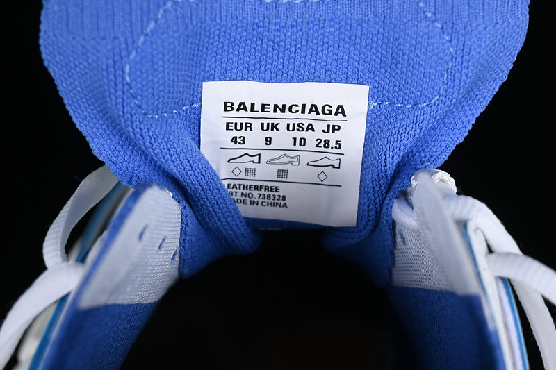 Balenciaga Track Sneaker Tess S.Gomma Res Bi Alv/Tis Eff Nubuk/Tis E White/Blue 9