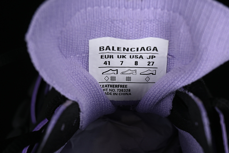 Balenciaga Track Sneaker Tess S.Gomma Res Bi Alv/Tis Eff Nubuk E Black/Purple 7