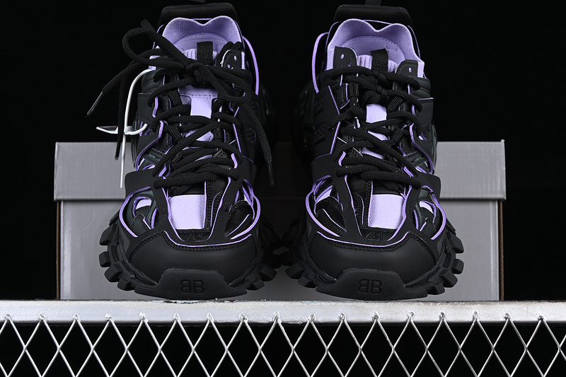 Balenciaga Track Sneaker Tess S.Gomma Res Bi Alv/Tis Eff Nubuk E Black/Purple 13