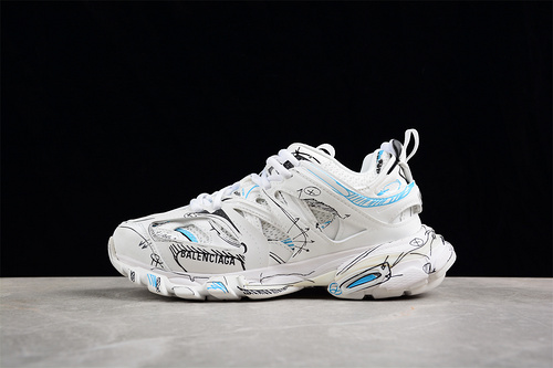 Balenciaga Track Sneaker White/Blue/Black 13