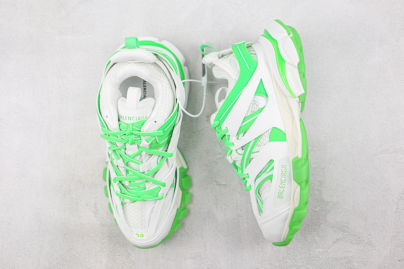 Ok Balenciaga Track 3.0 Sneakers White/White/Green 3