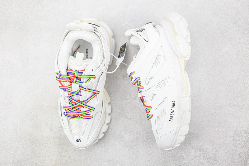 Ok Balenciaga Track Mule Clear Sole Sneakers 3.0 White/Multi-Color 15