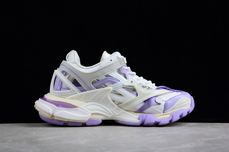 Balenciaga Track 2 Open Sneakers White/White/Light Purple 15