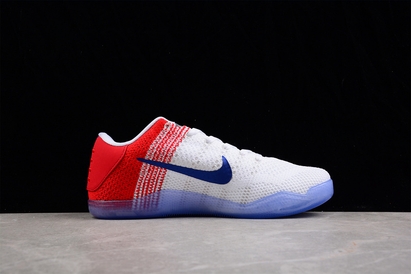 Kobe 11 Elite Low White/University Red/Deep Blue/Metallic Silver 17