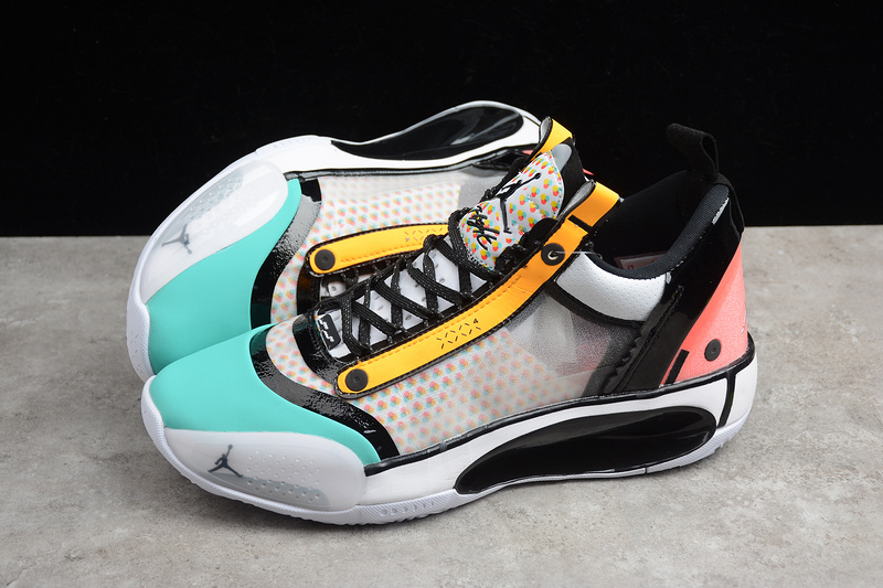 Air Jordan 34 Low Guo Ailun White/Black/Multi-Color 3