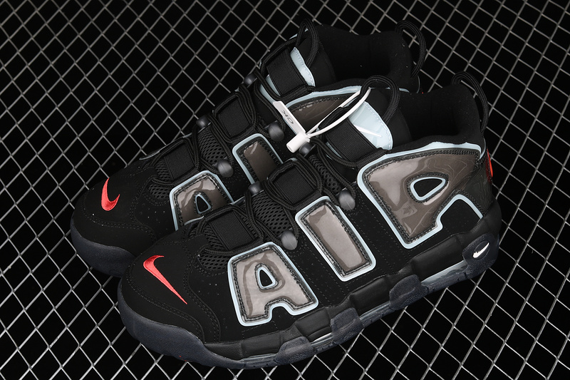 Air More Uptempo 96 Qs Black/Chile Red/Black 5