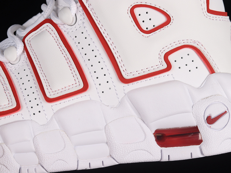 Air More Uptempo Gs 2021 White/Varsity Red 17